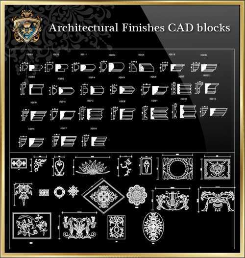★【Architectural Finishes CAD blocks】Download Luxury Architectural Design CAD Drawings--Over 20000+ High quality CAD Blocks and Drawings Download!