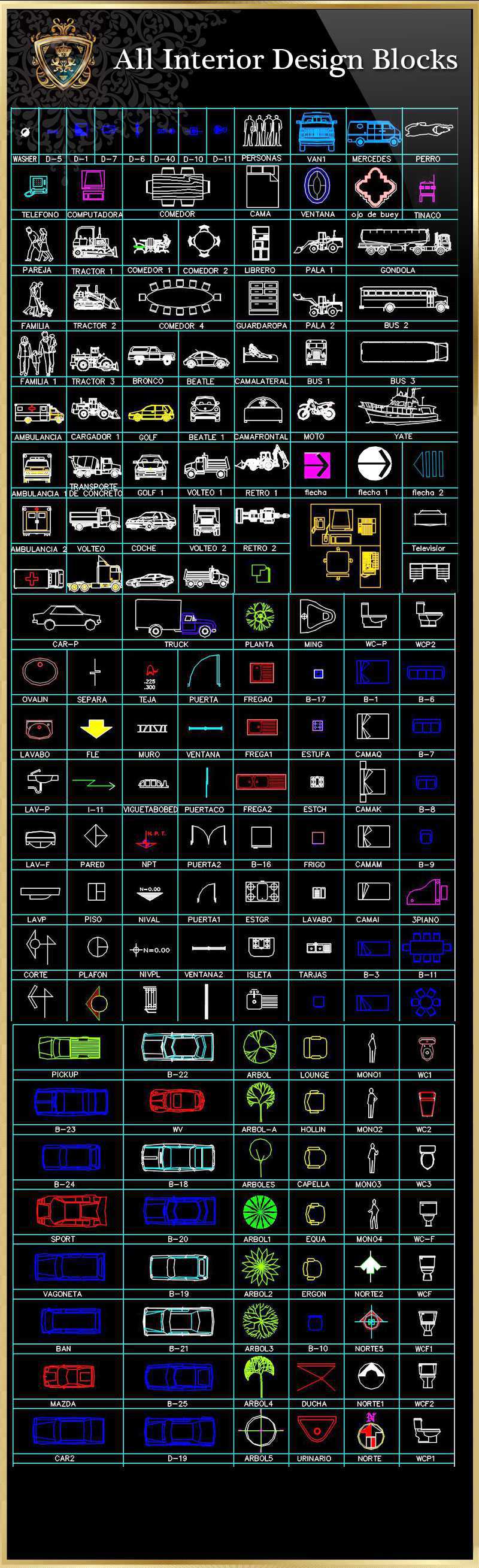 ★【All Interior Design Blocks 3】Download Luxury Architectural Design CAD Drawings--Over 20000+ High quality CAD Blocks and Drawings Download!